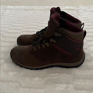 Timberland Dark Brown and Burgundy hiking Boots